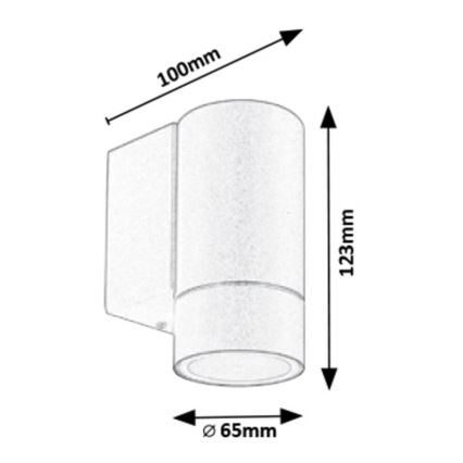 Rabalux - Φως τοίχου εξωτερικού χώρου 1xGU10/10W/230V IP54 λευκό