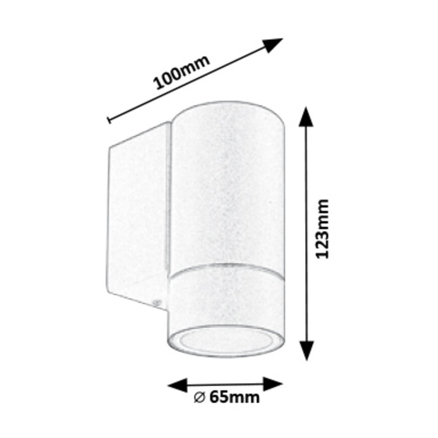 Rabalux - Φως τοίχου εξωτερικού χώρου 1xGU10/10W/230V IP54 λευκό