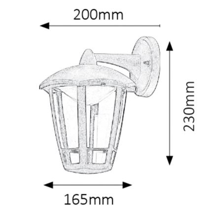 Rabalux - Φως τοίχου εξωτερικού χώρου LED LED/8W/230V IP44