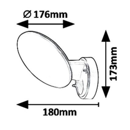 Rabalux 8134 - Φως τοίχου εξωτερικού χώρου LED VARNA LED/12W/230V IP54