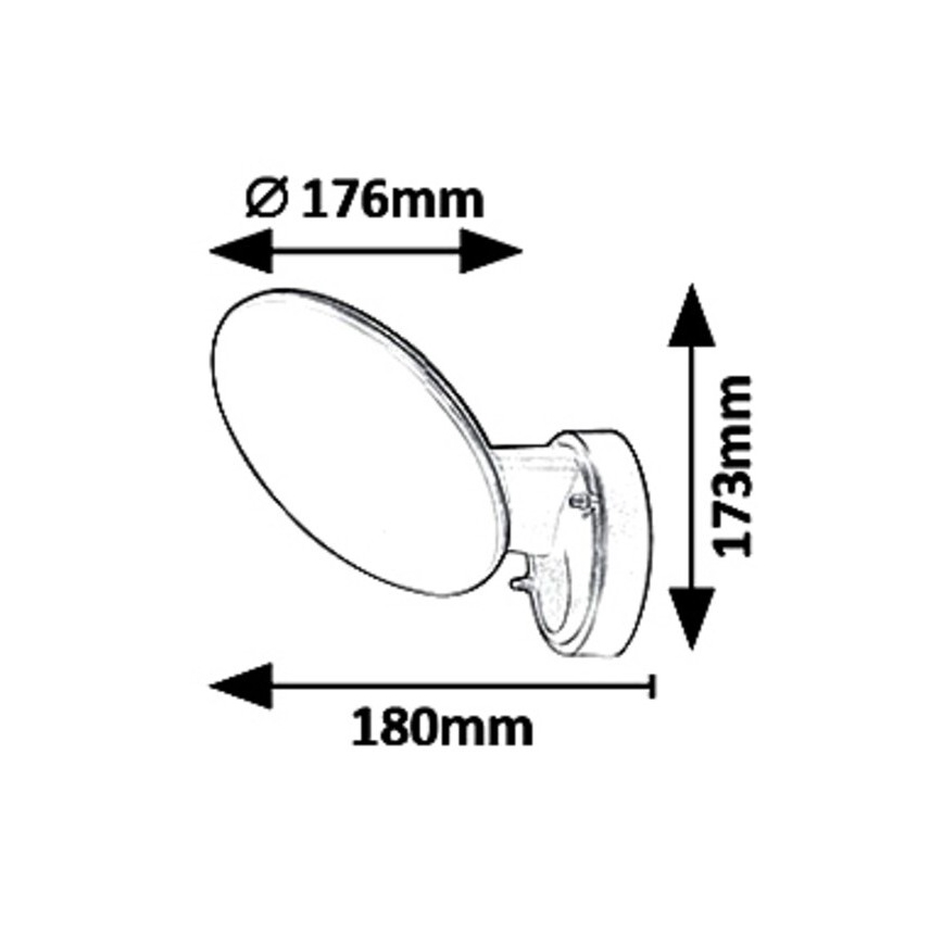 Rabalux 8134 - Φως τοίχου εξωτερικού χώρου LED VARNA LED/12W/230V IP54