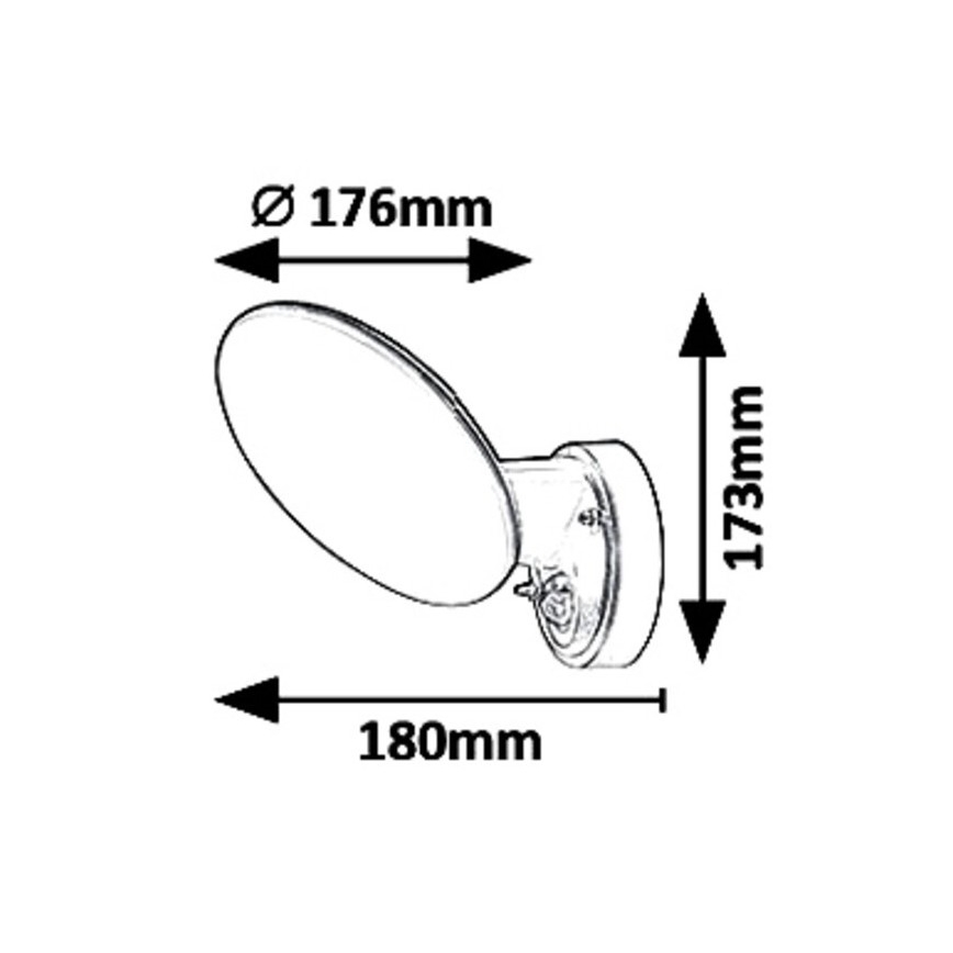 Rabalux - Εξωτερικό επιτοίχιο φωτιστικό LED με αισθητήρα LED/12W/230V IP54