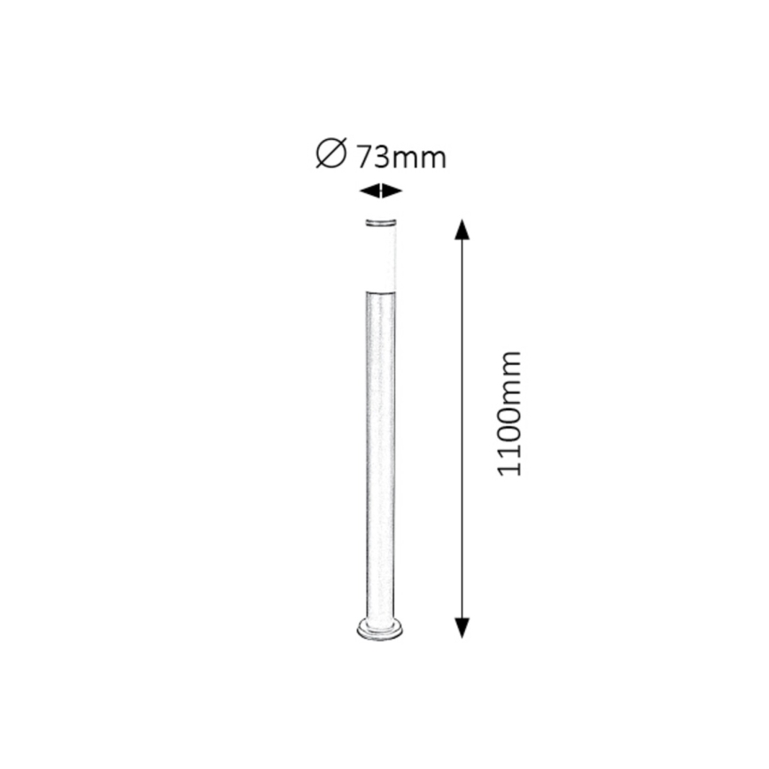 Rabalux - Λάμπα εξωτερικού χώρου 1xE27/25W/230V IP44 110 cm