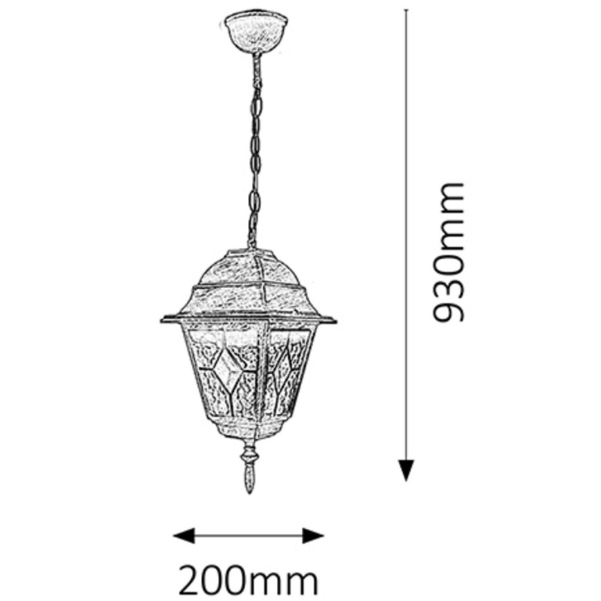 Rabalux - Εξωτερικό φωτιστικό οροφής 1xE27/60W/230V