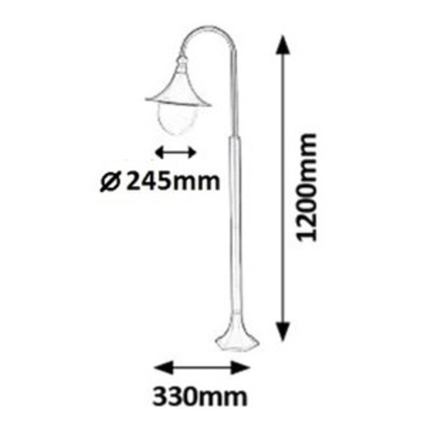 Rabalux 8247 - Λάμπα εξωτερικού χώρου KONSTANZ 1xE27/100W/230V IP44