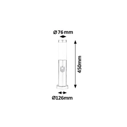 Rabalux - Λάμπα εξωτερικού χώρου με αισθητήρα 1xE27/25W IP44
