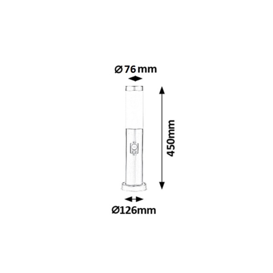 Rabalux - Λάμπα εξωτερικού χώρου με αισθητήρα 1xE27/25W IP44