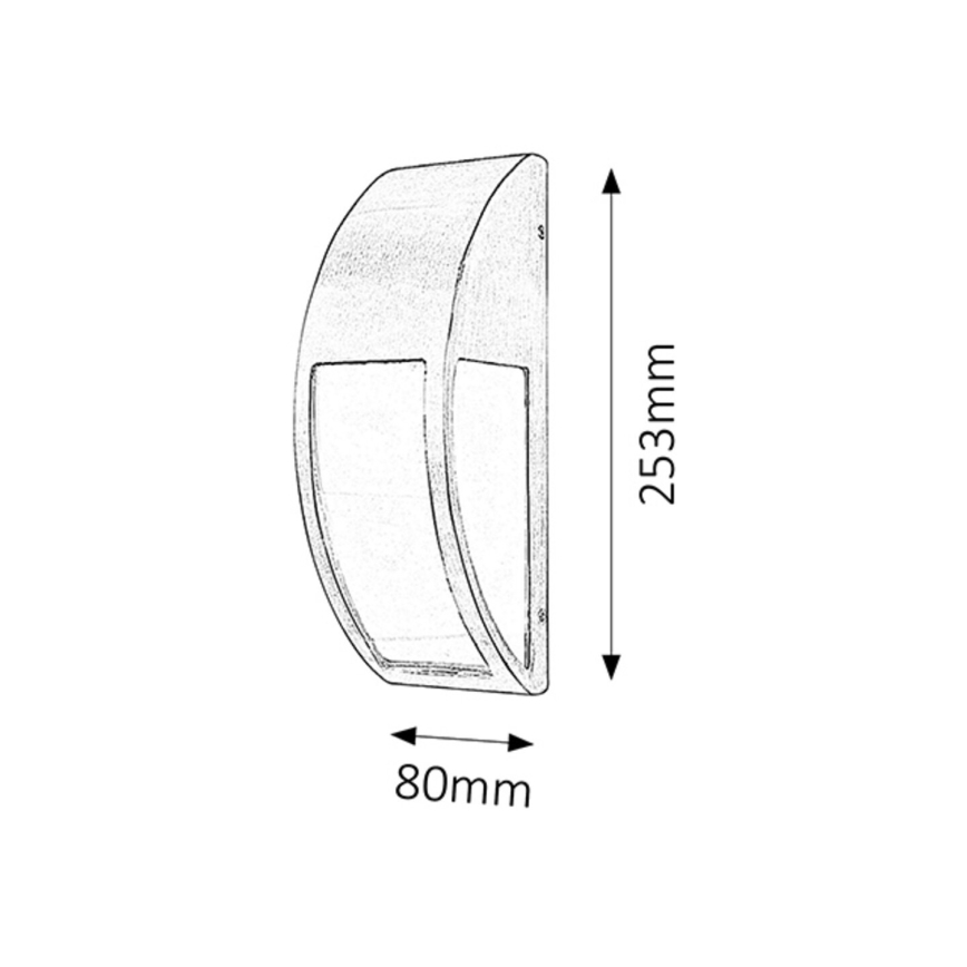 Rabalux - Φως τοίχου εξωτερικού χώρου 1xE27/40W/230V IP44