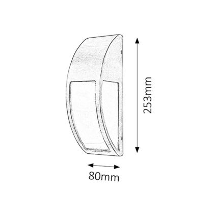 Rabalux - Φως τοίχου εξωτερικού χώρου 1xE27/40W/230V IP44