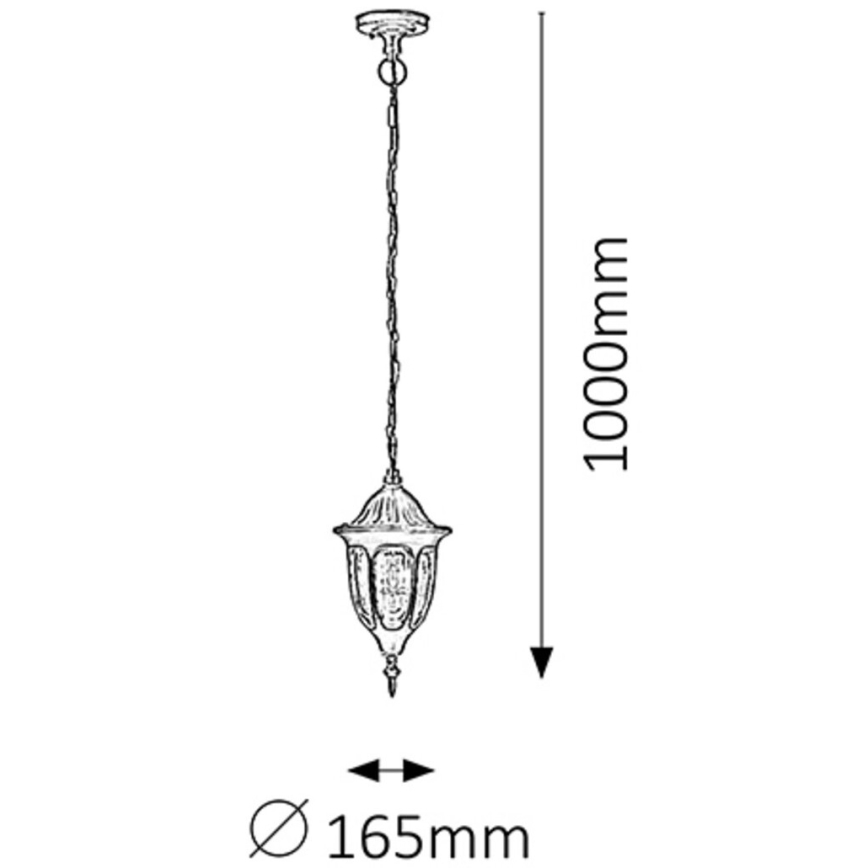 Rabalux - Εξωτερικό φωτιστικό οροφής 1xE27/60W/230V IP43 μαύρο