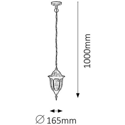 Rabalux - Πολύφωτο εξωτερικού χώρου 1xE27/60W/230V