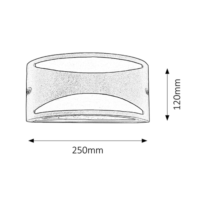 Rabalux - Φως τοίχου εξωτερικού χώρου 1xE27/60W/230V IP54