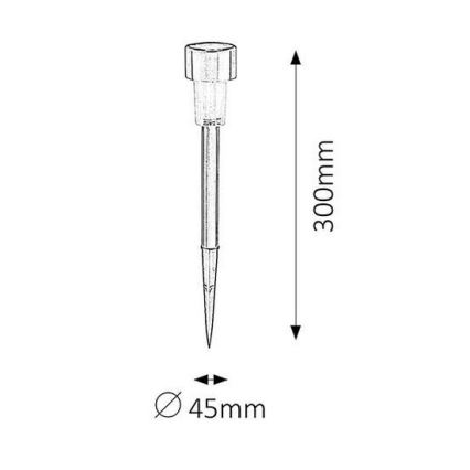 Rabalux - LED Ηλιακός φωτισμός 1xLED/0,1W/1xNi-MH 400 mAh IP44