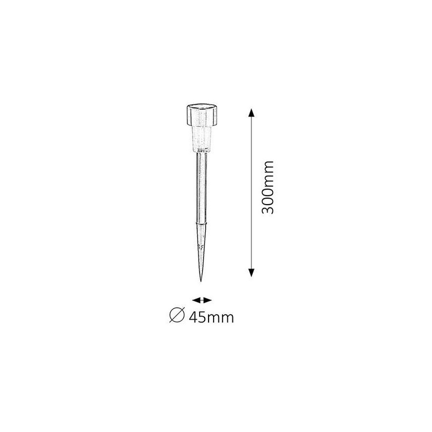 Rabalux - LED Ηλιακός φωτισμός 1xLED/0,1W/1xNi-MH 400 mAh IP44