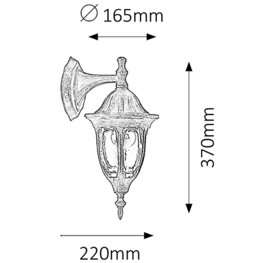 Rabalux - Φως τοίχου εξωτερικού χώρου 1xE27/60W/230V