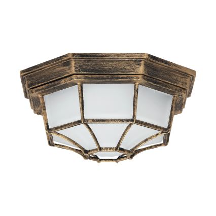 Rabalux - Εξωτερικό φωτιστικό οροφής 1xE27/100W/230V IP44 χρυσό/πατίνα/μαύρο