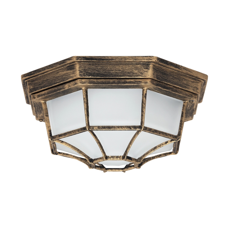 Rabalux - Εξωτερικό φωτιστικό οροφής 1xE27/100W/230V IP44 χρυσό/πατίνα/μαύρο