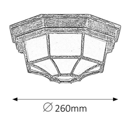 Rabalux - Φως οροφής εξωτερικού χώρου 1xE27/100W/230V IP44