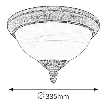 Rabalux - Φως οροφής εξωτερικού χώρου 2xE27/40W/230V