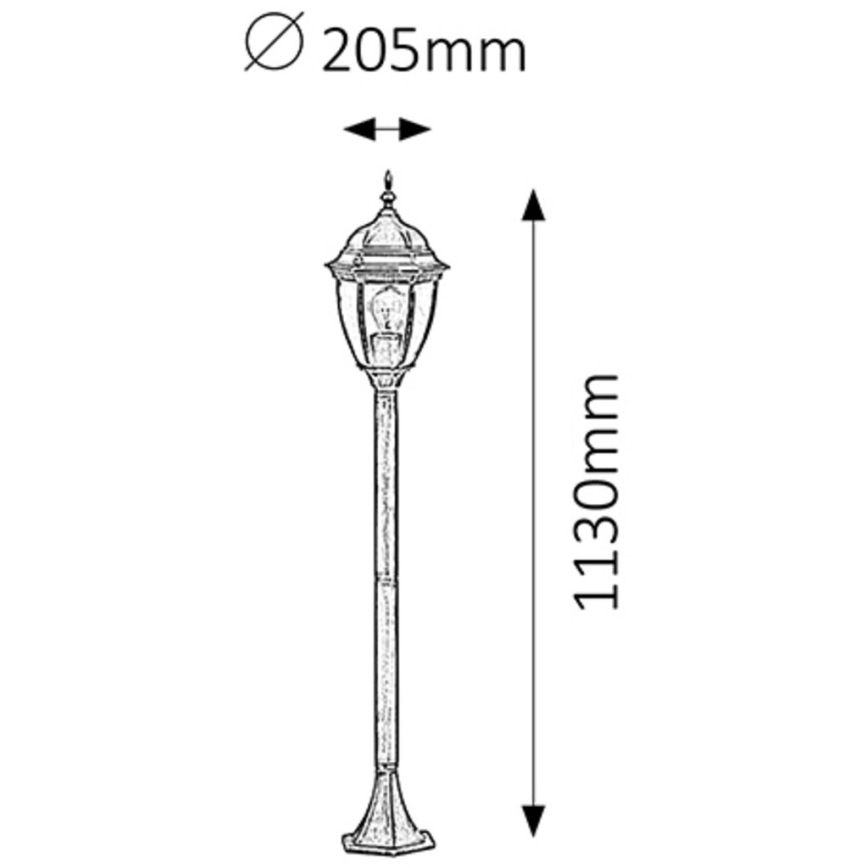 Rabalux - Λάμπα εξωτερικού χώρου 1xE27/100W/230V IP44 113 cm