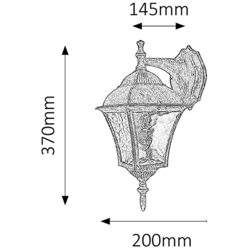 Rabalux - Φως τοίχου εξωτερικού χώρου 1xE27/60W/230V IP44
