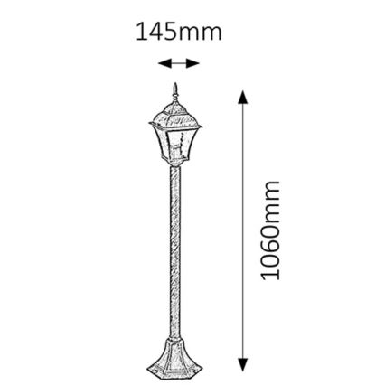 Rabalux 8395 - Λάμπα εξωτερικού χώρου TOSCANA 1xE27/60W/230V IP44