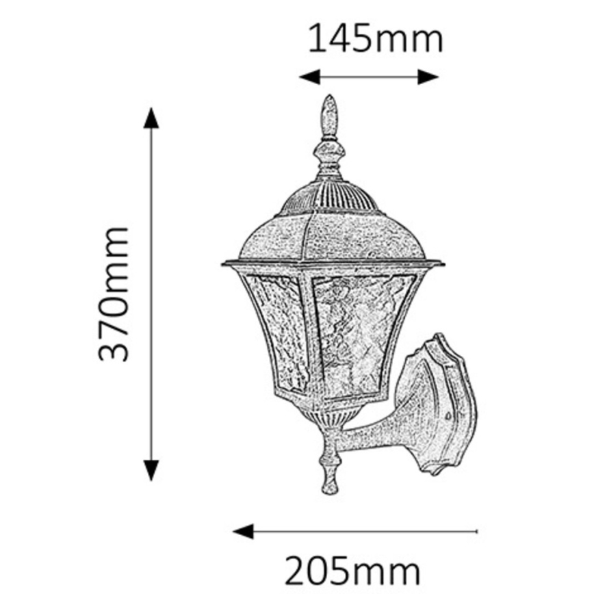 Rabalux 8397 - Φως τοίχου εξωτερικού χώρου TOSCANA 1xE27/60W/230V IP44