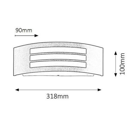 Rabalux - Φως τοίχου εξωτερικού χώρου 1xE27/14W/230V IP44