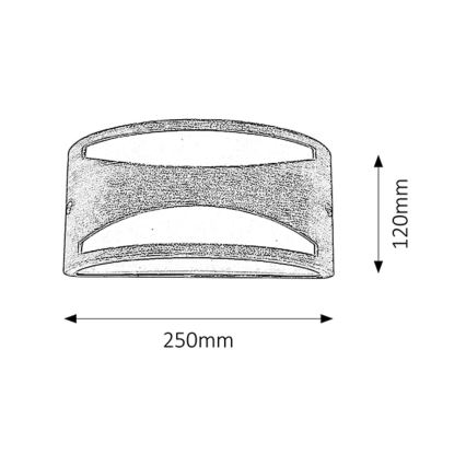 Rabalux - Φως τοίχου εξωτερικού χώρου 1xE27/60W/230V IP54