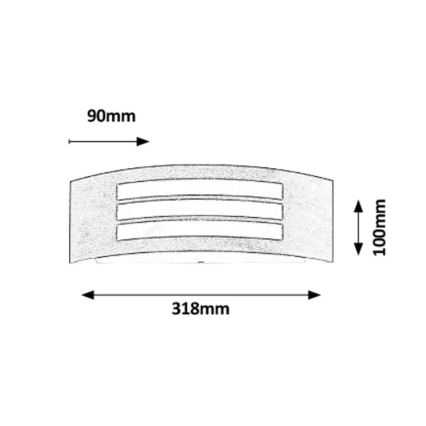 Rabalux - Εξωτερικό επιτοίχιο φωτιστικό 1xE27/14W/230V IP44