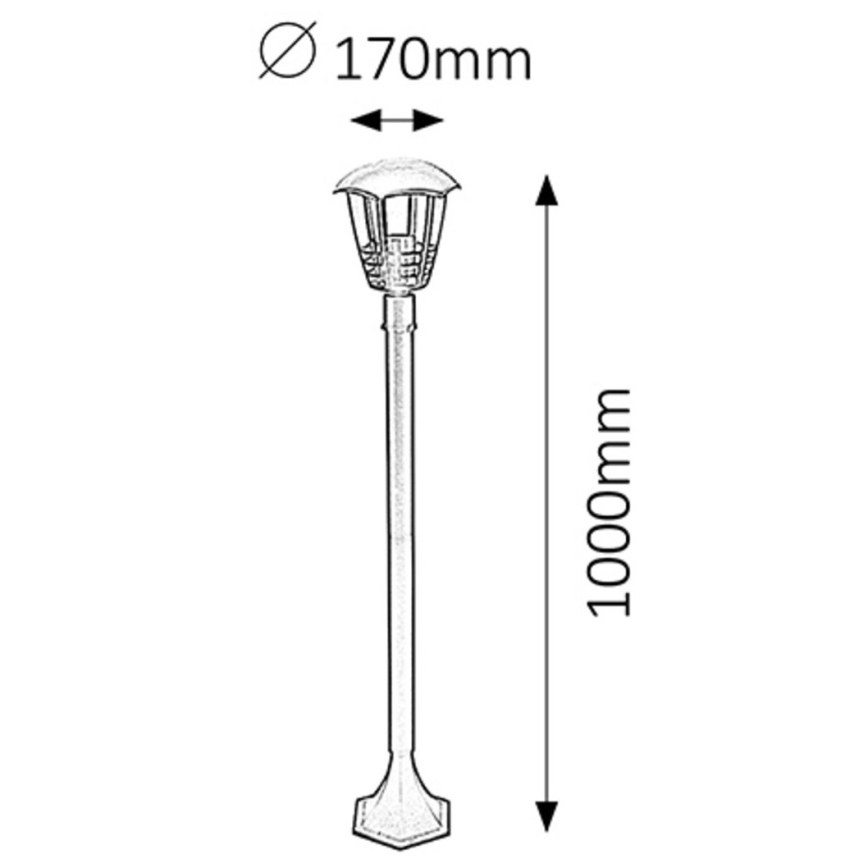 Rabalux - Λάμπα εξωτερικού χώρου 1xE27/60W/230V IP44 1 m
