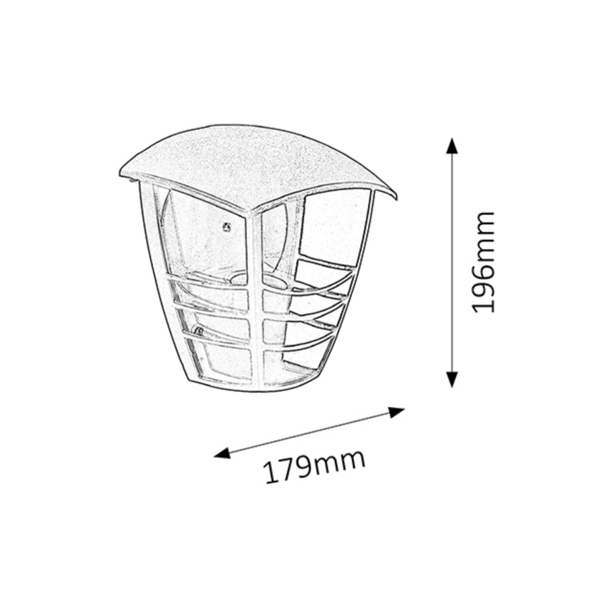 Rabalux - Φως τοίχου εξωτερικού χώρου 1xE27/60W/230V IP44