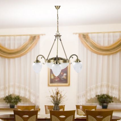 Rabalux 8633 - Πολύφωτο σε αλυσίδα ANNABELLA 3xE14/40W+2xE27/60W