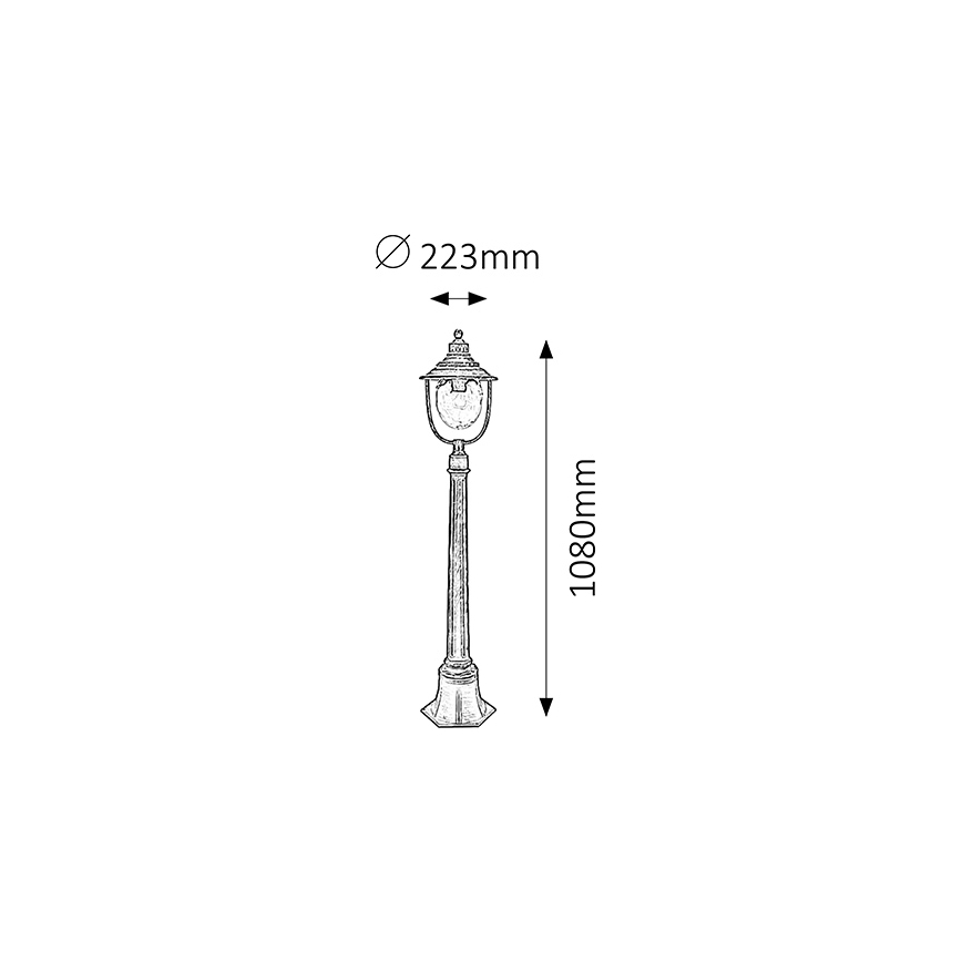 Rabalux - Λάμπα εξωτερικού χώρου 1xE27/60W/230V