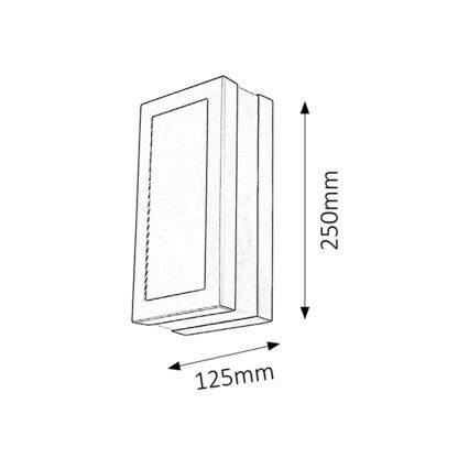 Rabalux - Φως τοίχου εξωτερικού χώρου 1xE27/14W/230V IP44