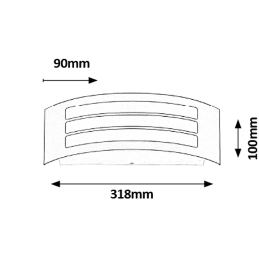 Rabalux - Φως τοίχου εξωτερικού χώρου 1xE27/14W IP44