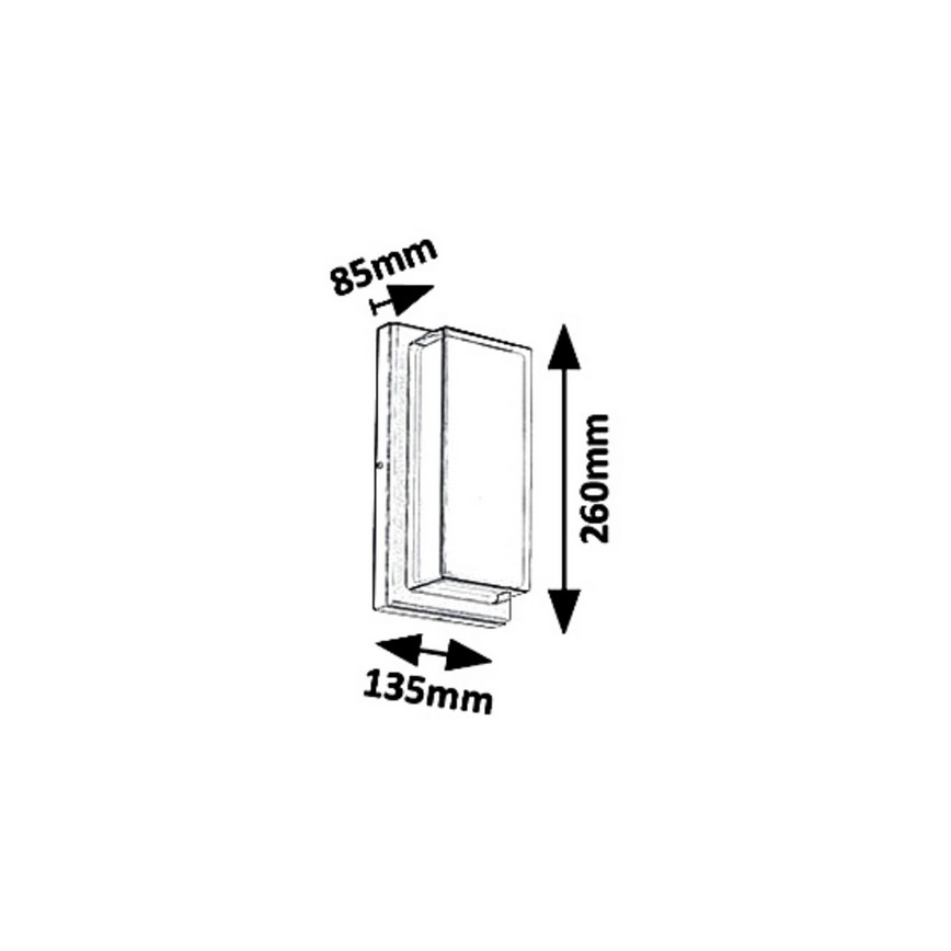 Rabalux 8830 - Φως τοίχου εξωτερικού χώρου LED ANDORRA LED/12W/230V IP54