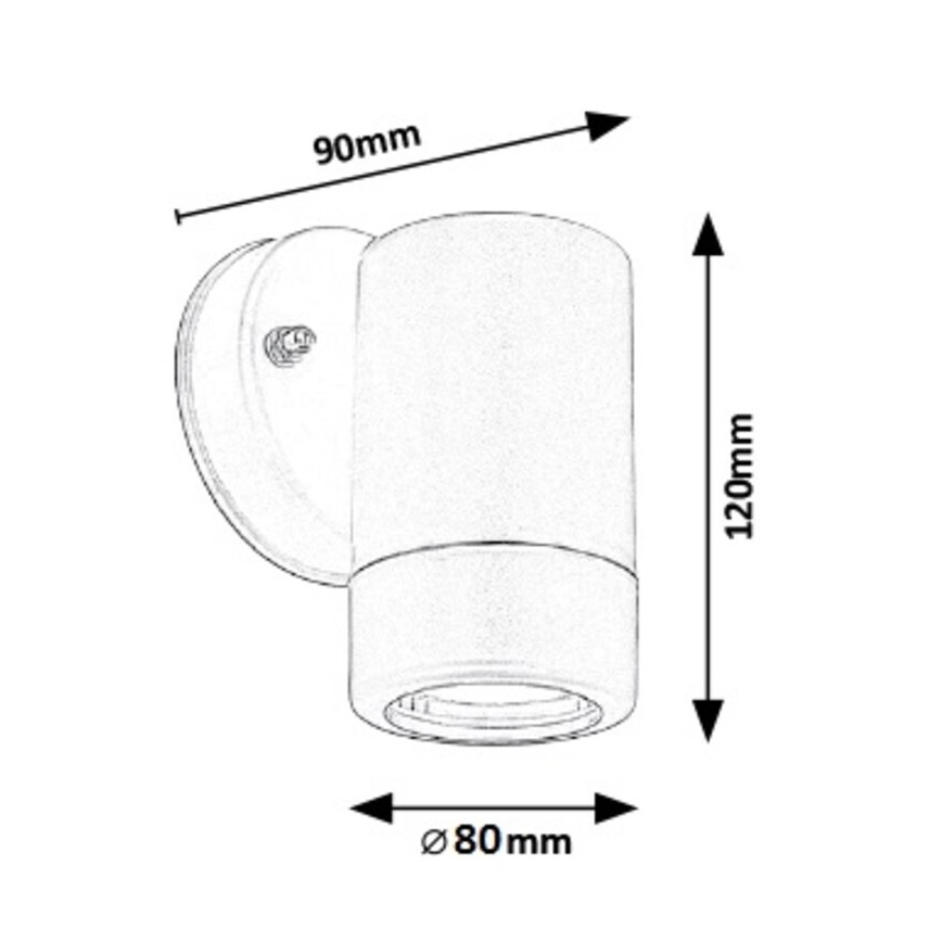Rabalux - Φως τοίχου εξωτερικού χώρου 1xGU10/10W/230V IP44