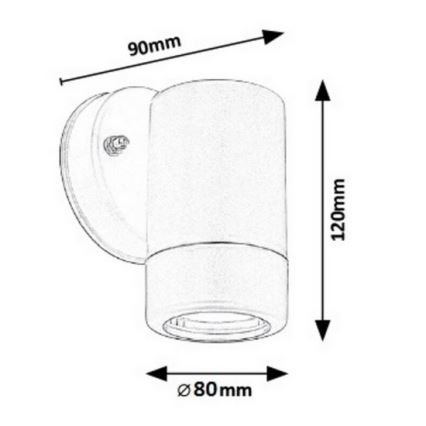 Rabalux - Φως τοίχου εξωτερικού χώρου 1xGU10/10W/230V λευκό IP44