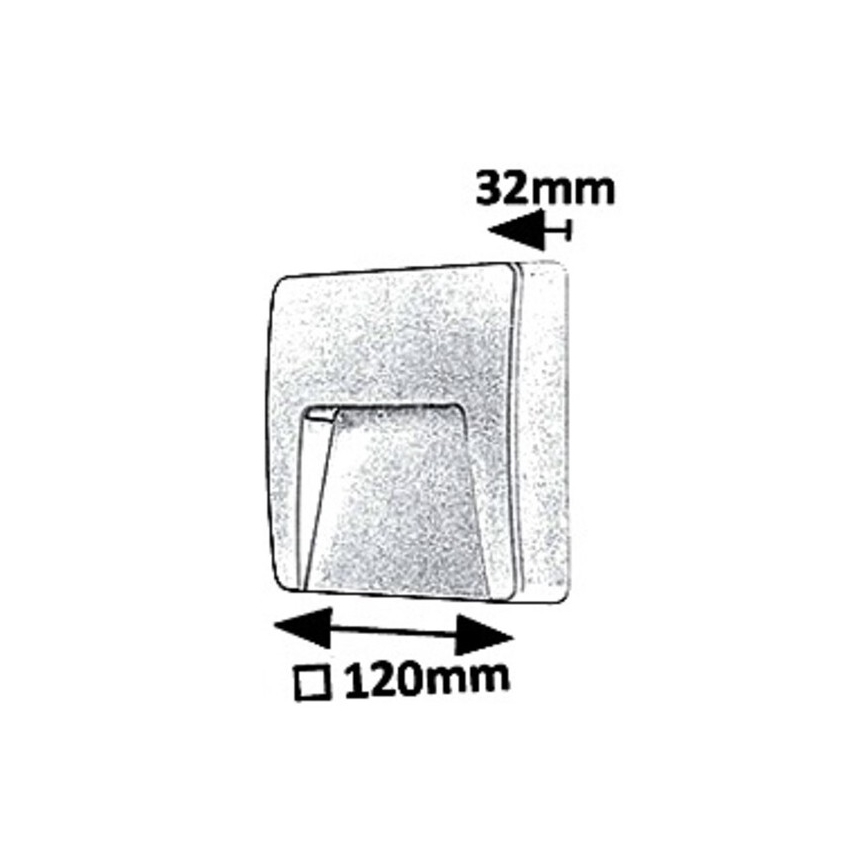 Rabalux 8893 - Φως τοίχου εξωτερικού χώρου LED TRENTO LED/3W/230V IP65