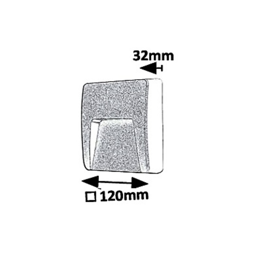 Rabalux 8894 - Φως τοίχου εξωτερικού χώρου LED TRENTO LED/3W/230V IP65