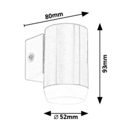 Rabalux - Φως τοίχου εξωτερικού χώρου LED LED/4W/230V IP44