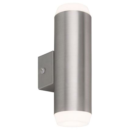 Rabalux - Επιτοίχιο φωτιστικό εξωτερικού χώρου LED 2xLED/4W/230V saténový ματ χρώμιο IP44