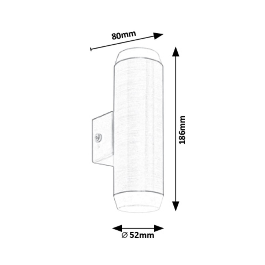 Rabalux - Φως τοίχου εξωτερικού χώρου LED 2xLED/4W/230V μπρονζέ IP44