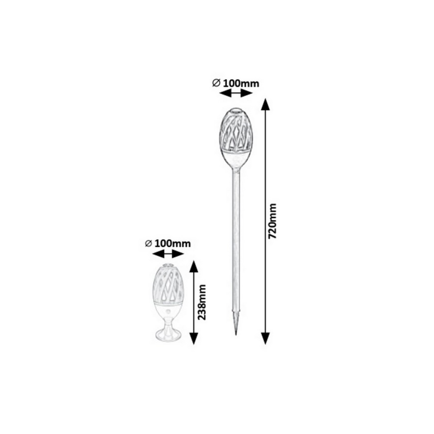 Rabalux 8946 - Λάμπα εξωτερικού χώρου LED LED/5W/με επαναφορτιζόμενη μπαταρία USB IP65