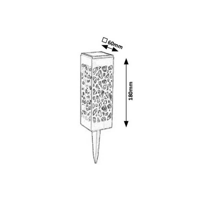 Rabalux - Εξωτερικό ηλιακό φωτιστικό LED/0,16W/1xAA 400 mAh IP24