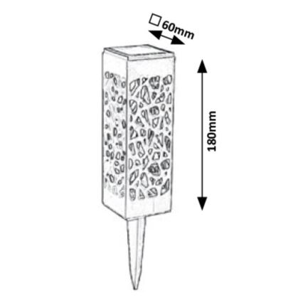 Rabalux - Εξωτερικό ηλιακό φωτιστικό LED/0,16W/1xAA 400 mAh IP24