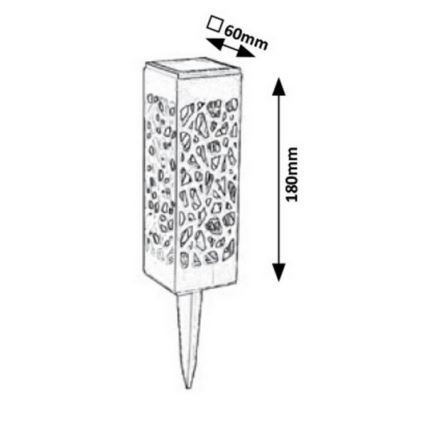 Rabalux - Εξωτερικό ηλιακό φωτιστικό LED/0,16W/1xAA 400 mAh IP24