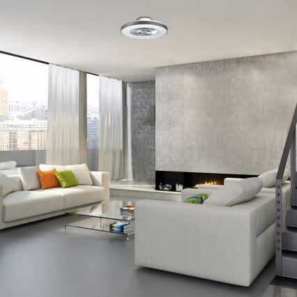 Rabalux - Φωτιστικό οροφής LED Dimmable με ανεμιστήρα LED/40W/230V 3000-6500K + τηλεχειριστήριο