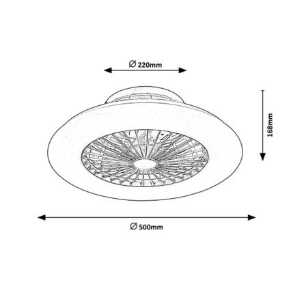 Rabalux - Dimmable Φωτιστικό οροφής LED με ανεμιστήρα LED/30W/230V + RC 3000-6500K